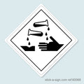 Dangerous Goods Sticker - Corrosive Plain