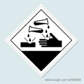 Dangerous Goods Sticker - Corrosive