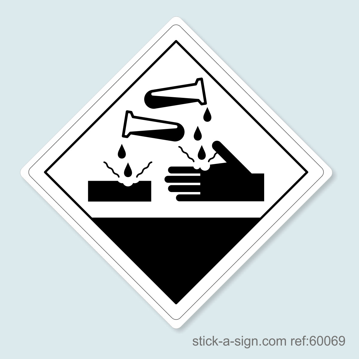 Dangerous Goods Sticker - Corrosive