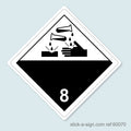 Dangerous Goods Sticker - Corrosive