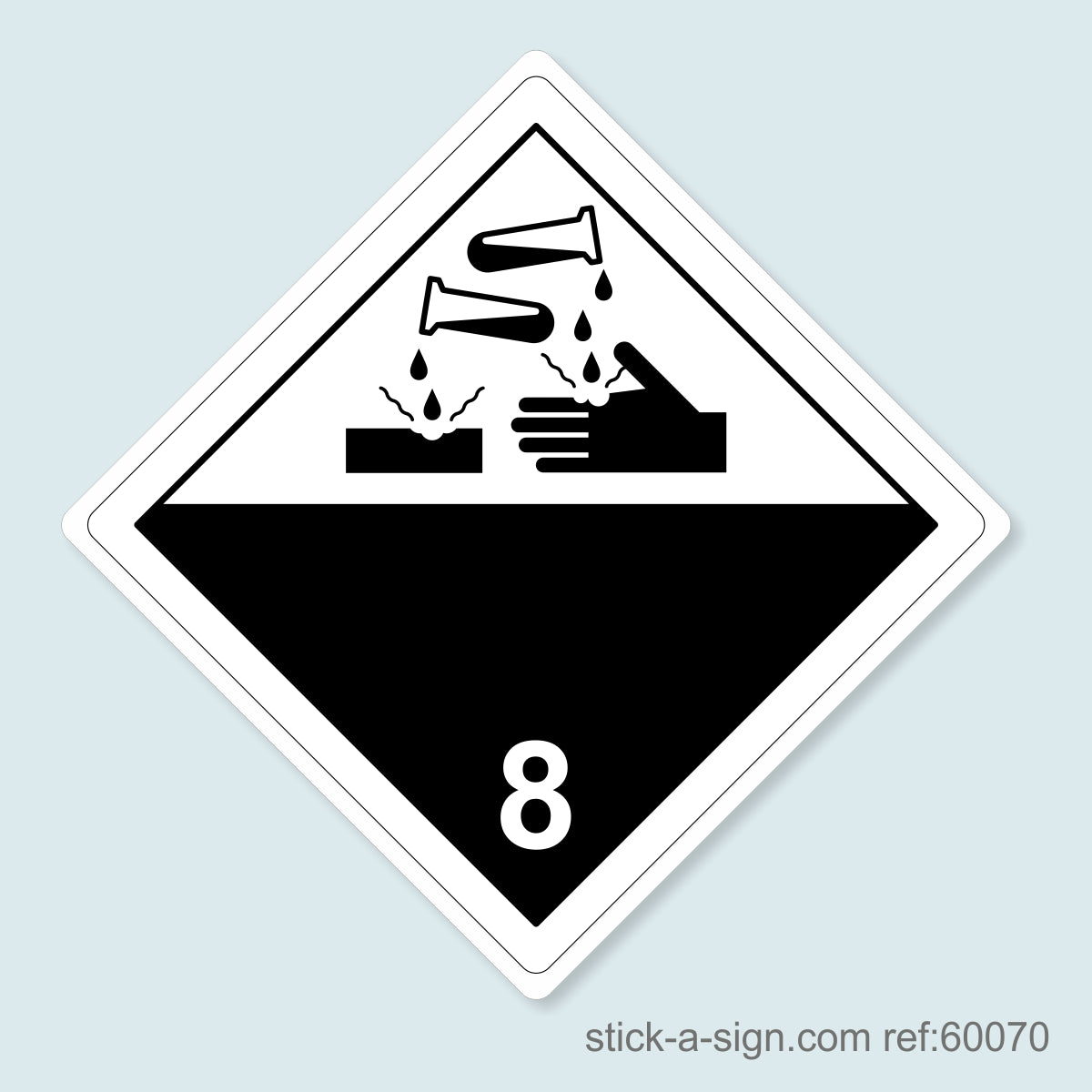 Dangerous Goods Sticker - Corrosive