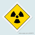 Dangerous Goods Sticker - Radioactive Black/Yellow