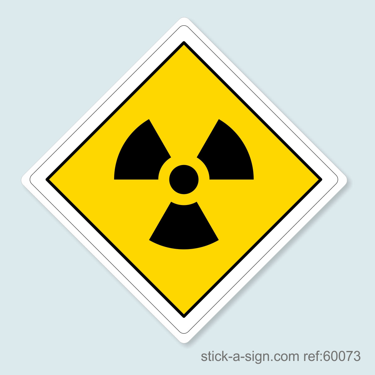 Dangerous Goods Sticker - Radioactive Black/Yellow