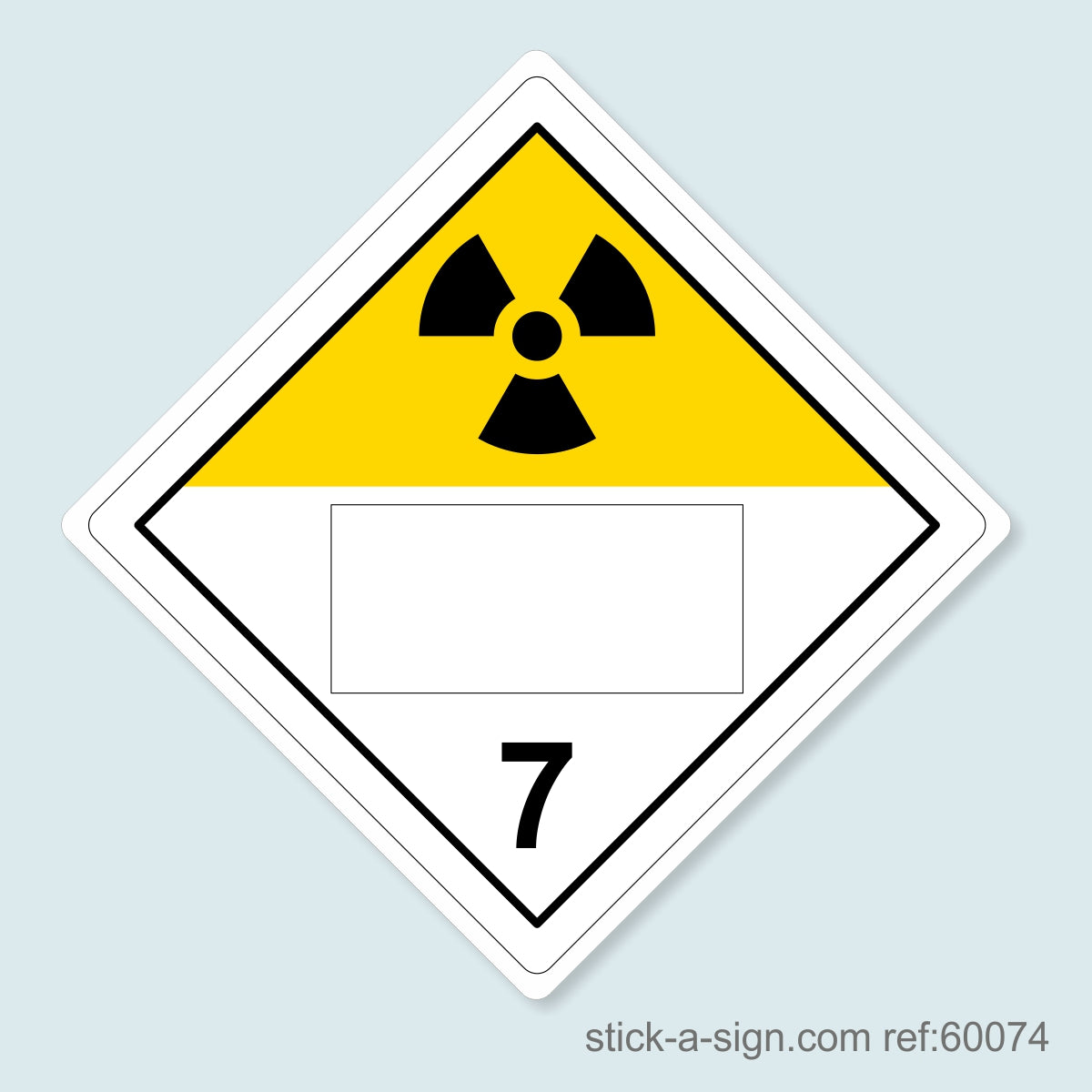 Dangerous Goods Sticker - Radioactive Blank