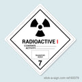 Dangerous Goods Sticker - Radioactive I