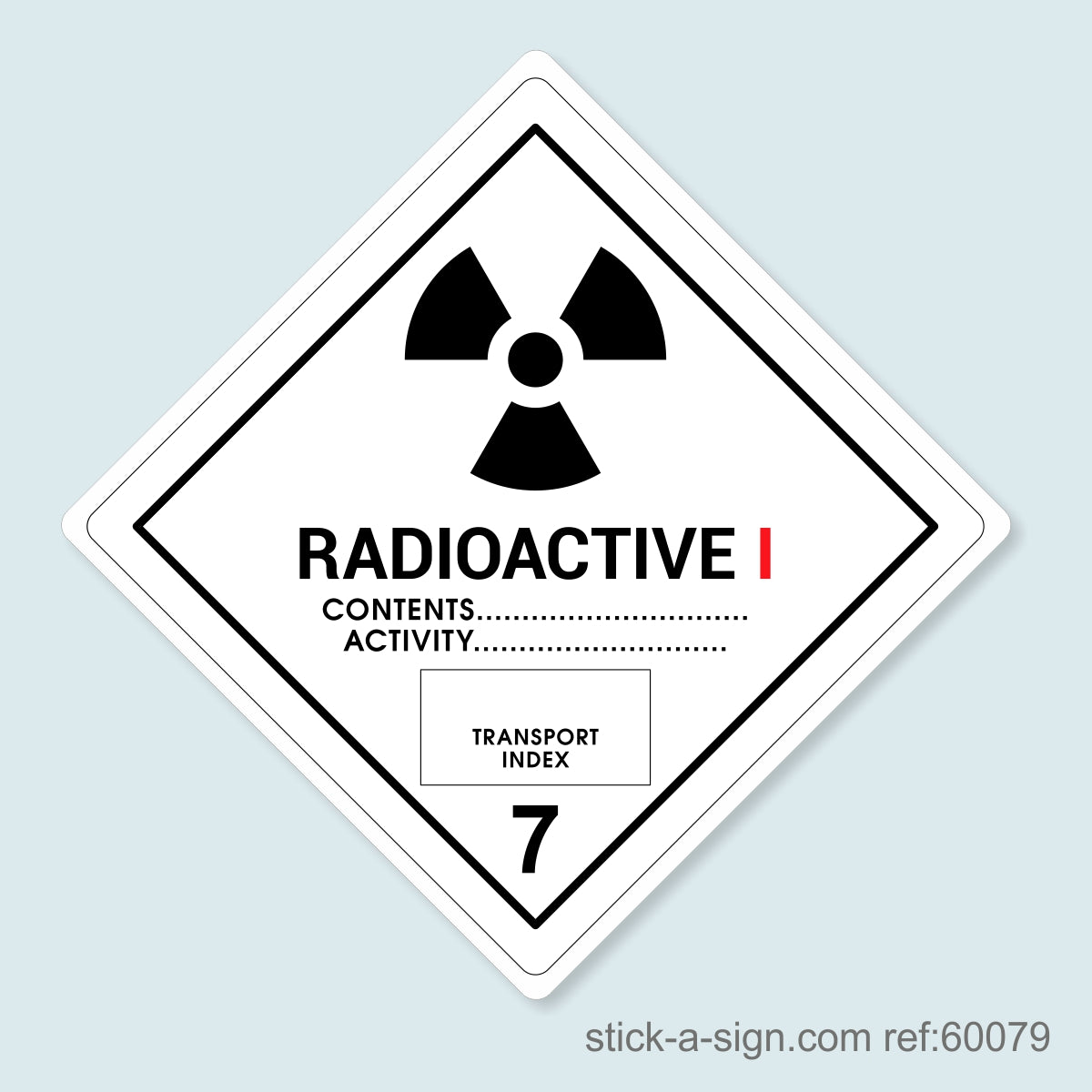 Dangerous Goods Sticker - Radioactive I