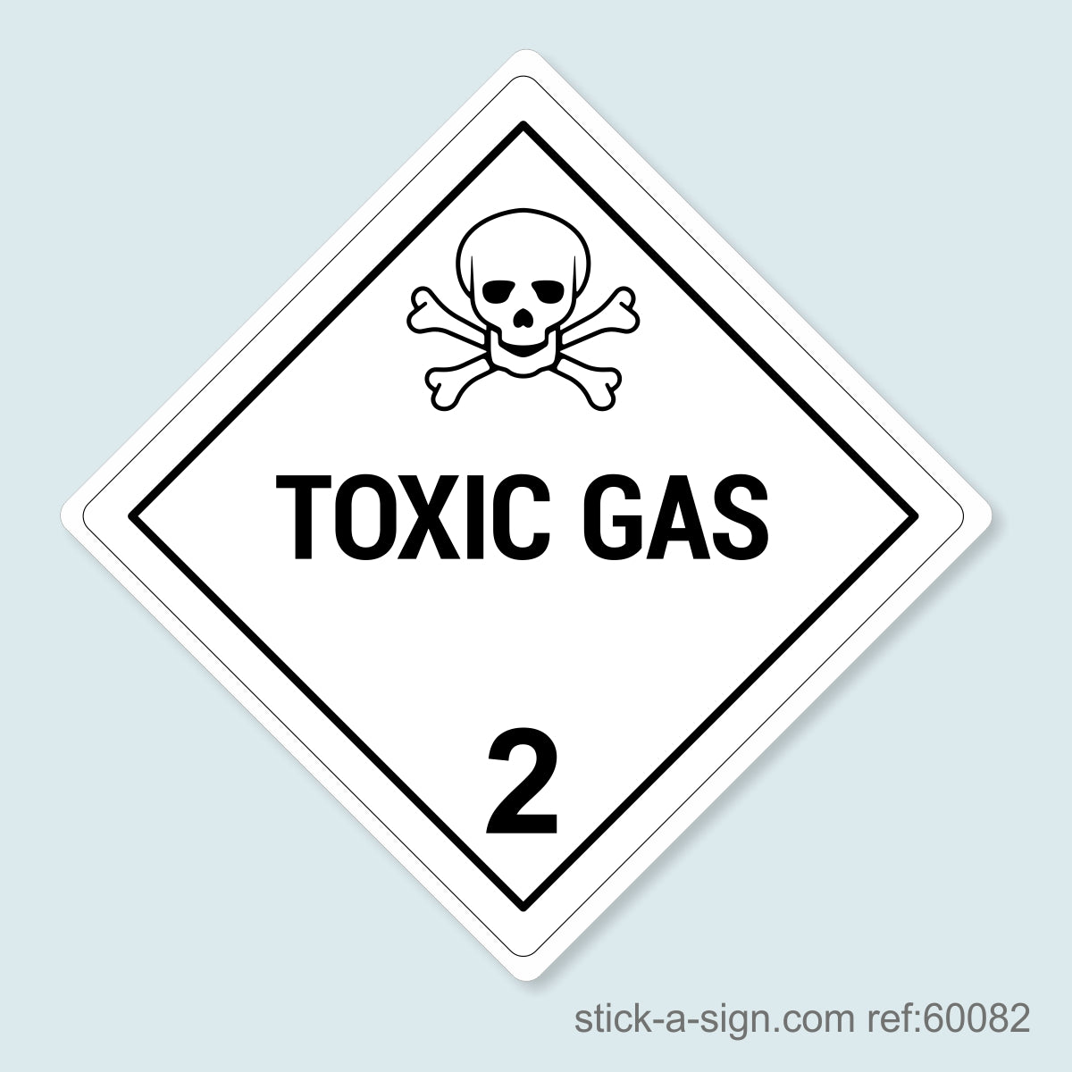Dangerous Goods Sticker - Toxic Gas