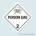 Dangerous Goods Sticker - Poison Gas