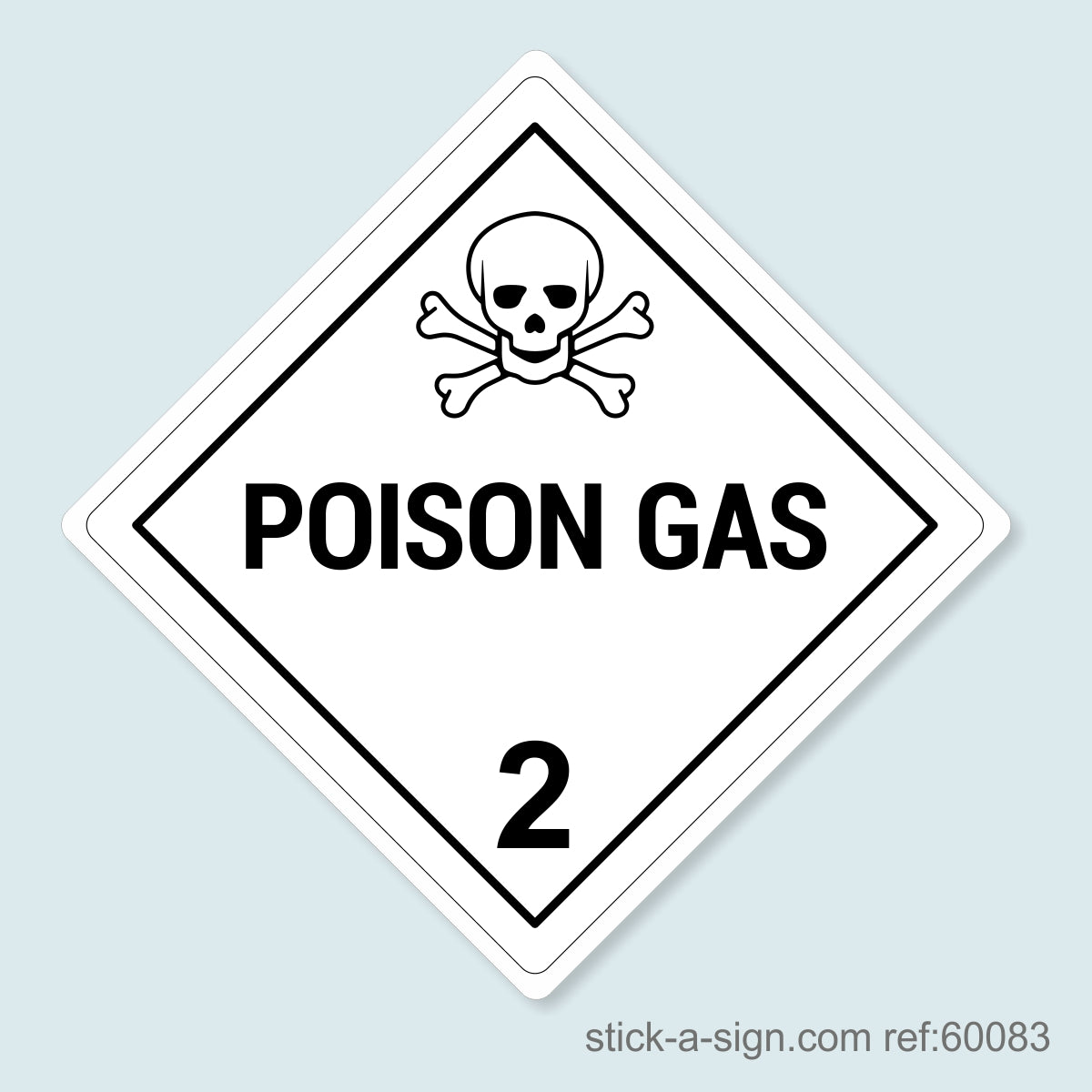 Dangerous Goods Sticker - Poison Gas