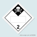 Dangerous Goods Sticker - Poisonous Gas Blank (Black)