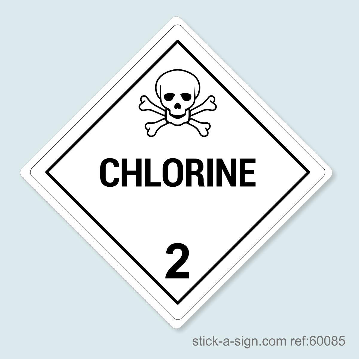 Dangerous Goods Sticker - Chlorine