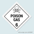 Dangerous Goods Sticker - Poison Gas
