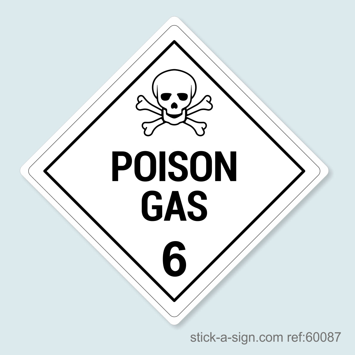 Dangerous Goods Sticker - Poison Gas