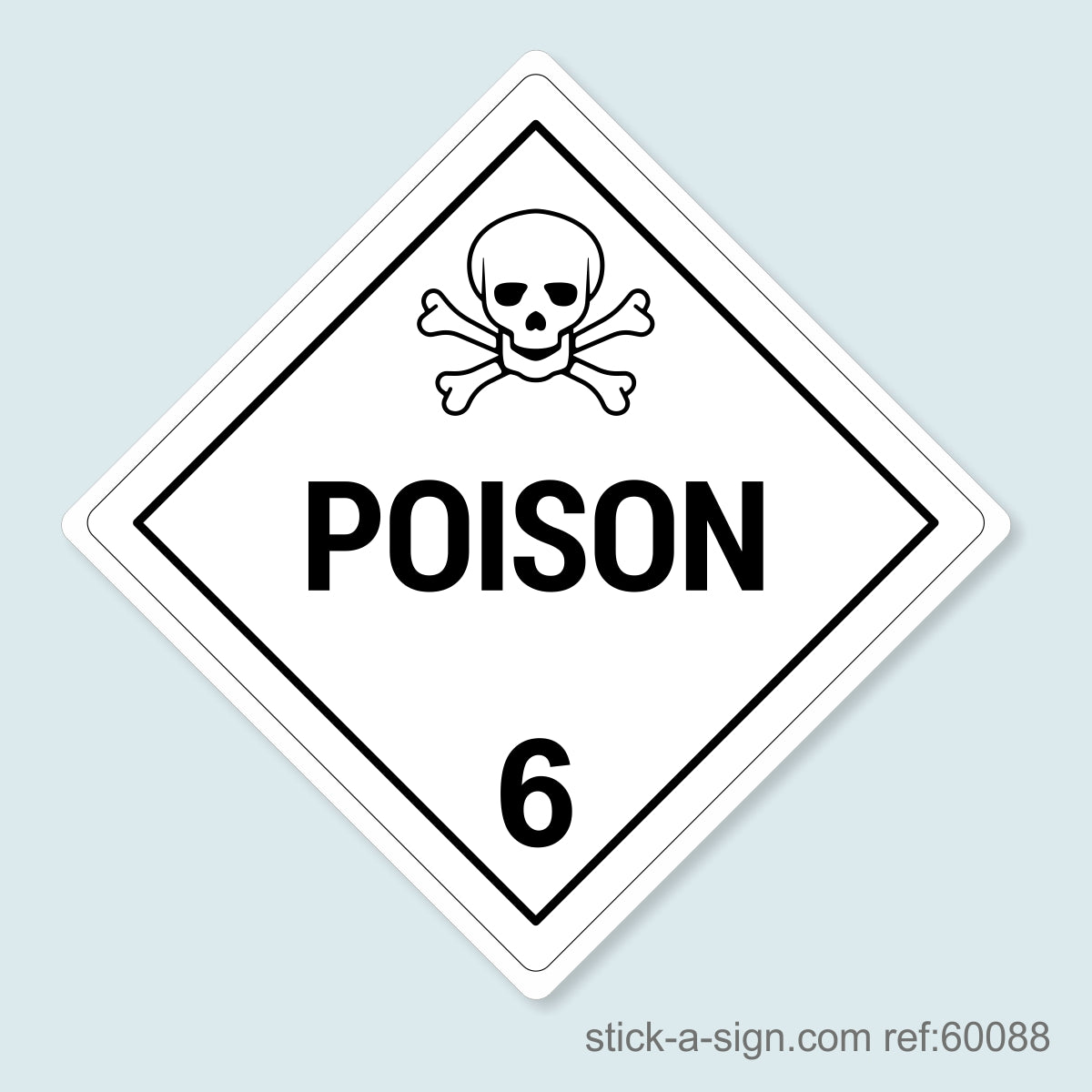 Dangerous Goods Sticker - Poison
