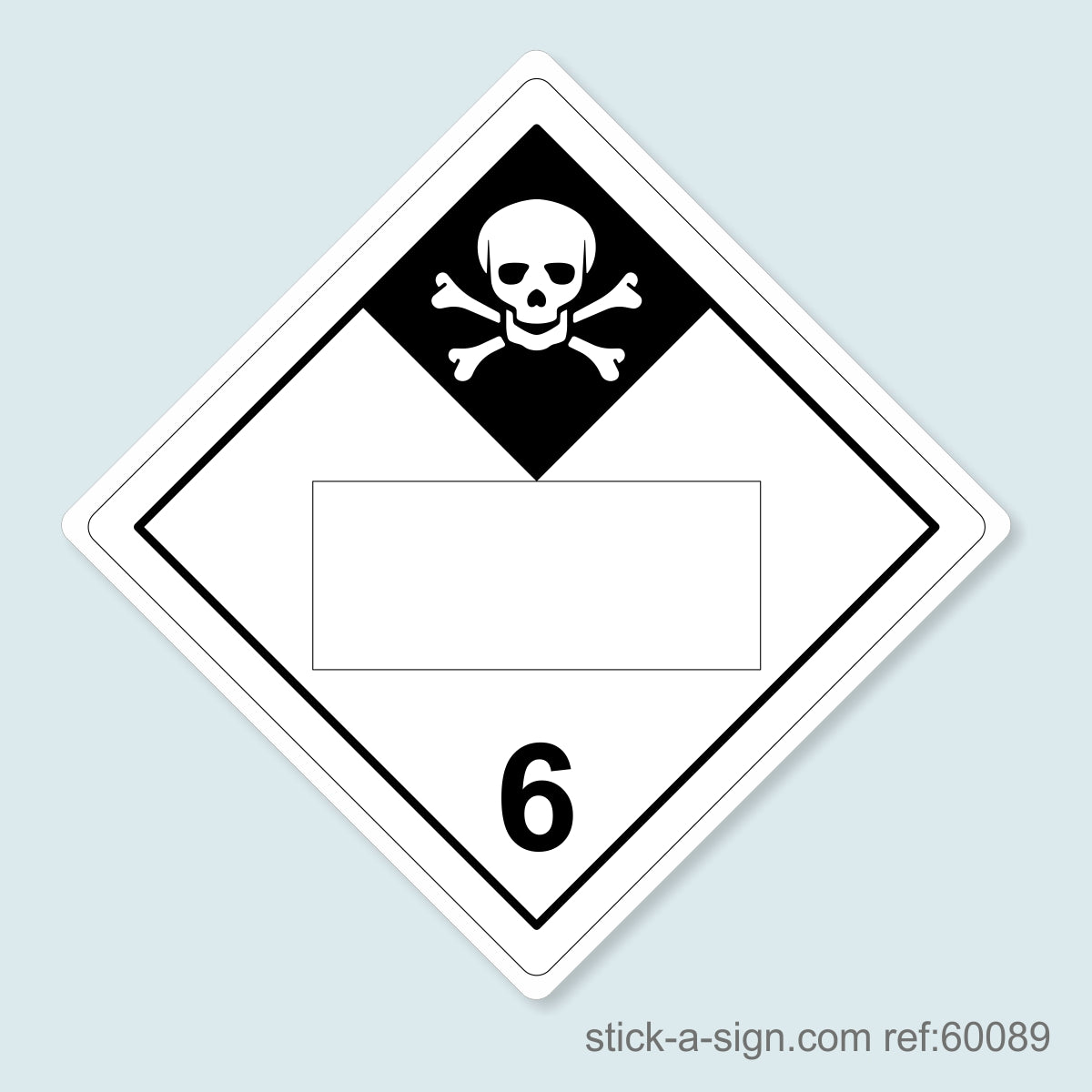 Dangerous Goods Sticker - Poison Blank