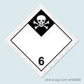 Dangerous Goods Sticker - Poison Black/White