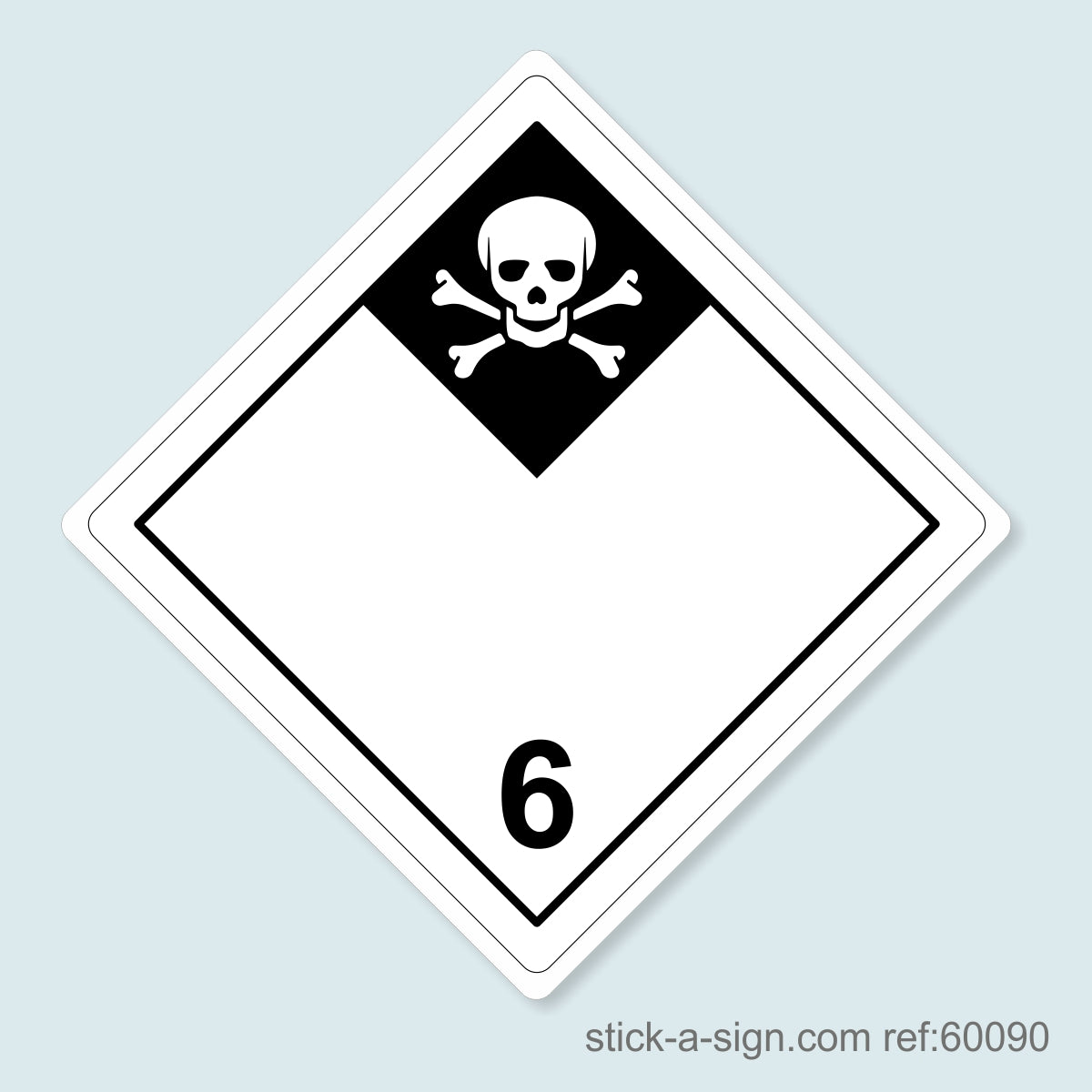 Dangerous Goods Sticker - Poison Black/White