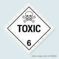 Dangerous Goods Sticker - Toxic