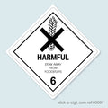 Dangerous Goods Sticker - Harmful Keep Away From Foodstuffs