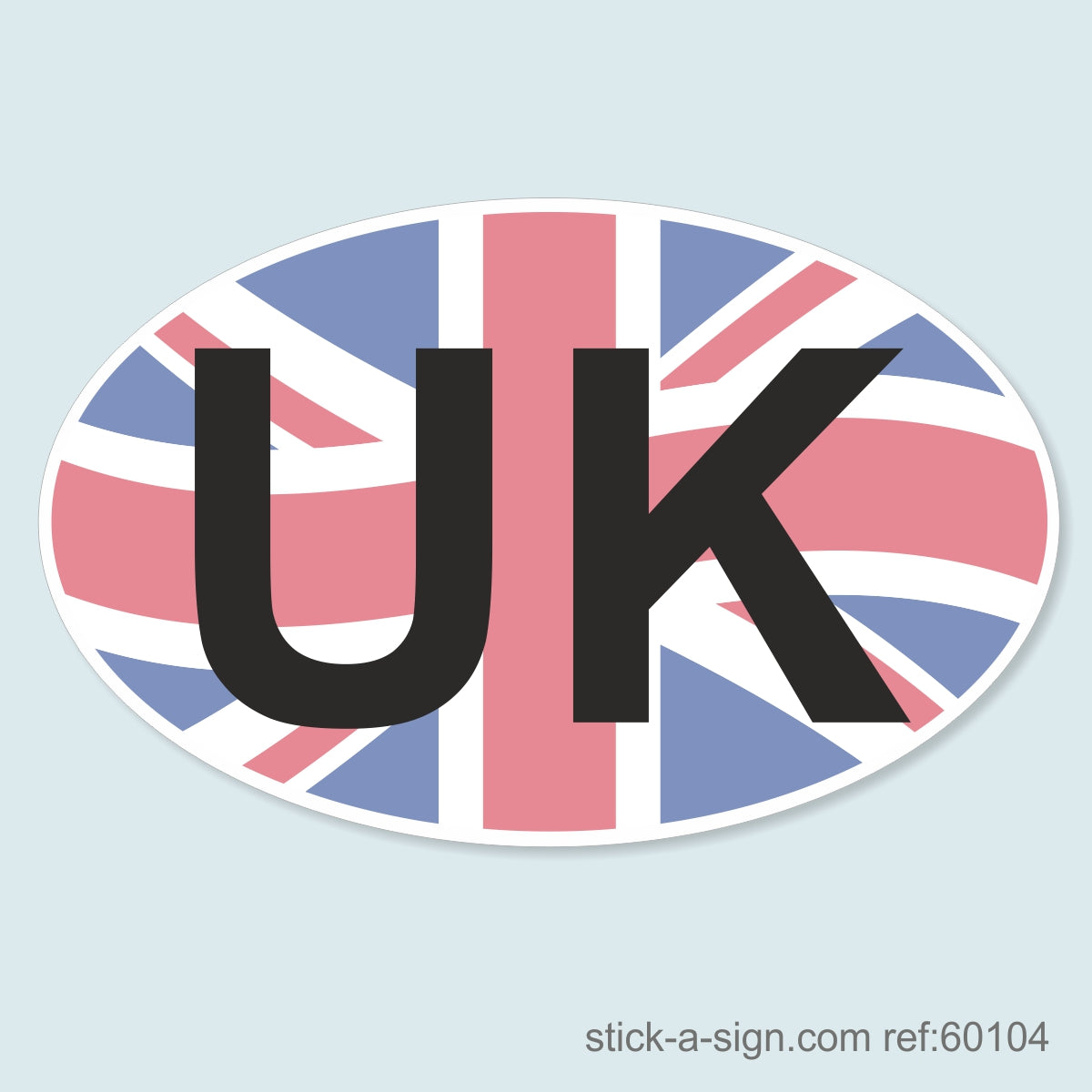 UK Vinyl Car Sticker (Union Flag Background)